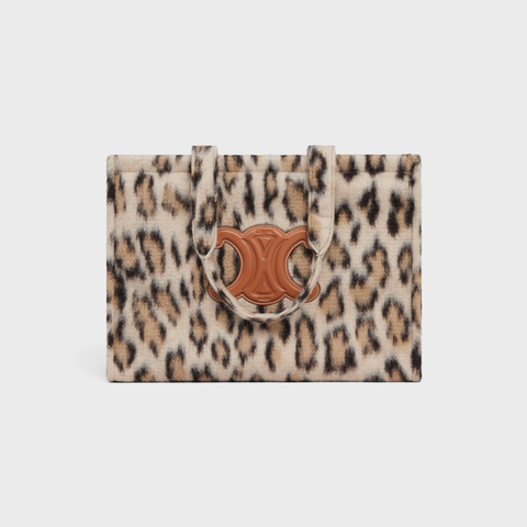 LARGE CABAS THAIS IN LEOPARD TEXTILE AND CALFSKIN LEOPARD - Image 1